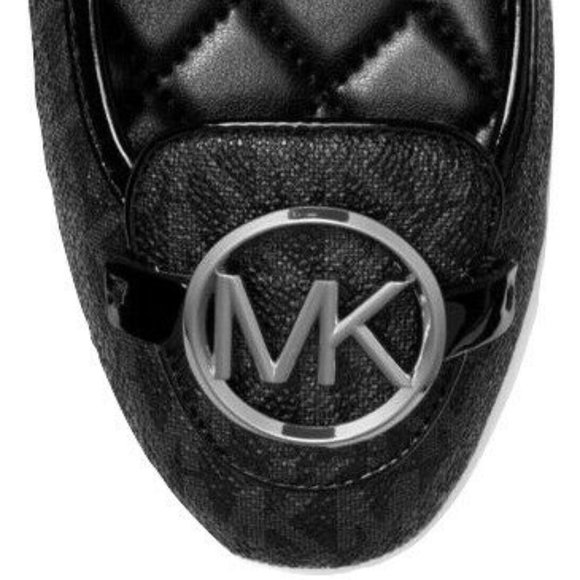 MICHAEL KORS Lillie Black Logo Moccasin Shoes 5.5 - Picture 1 of 2